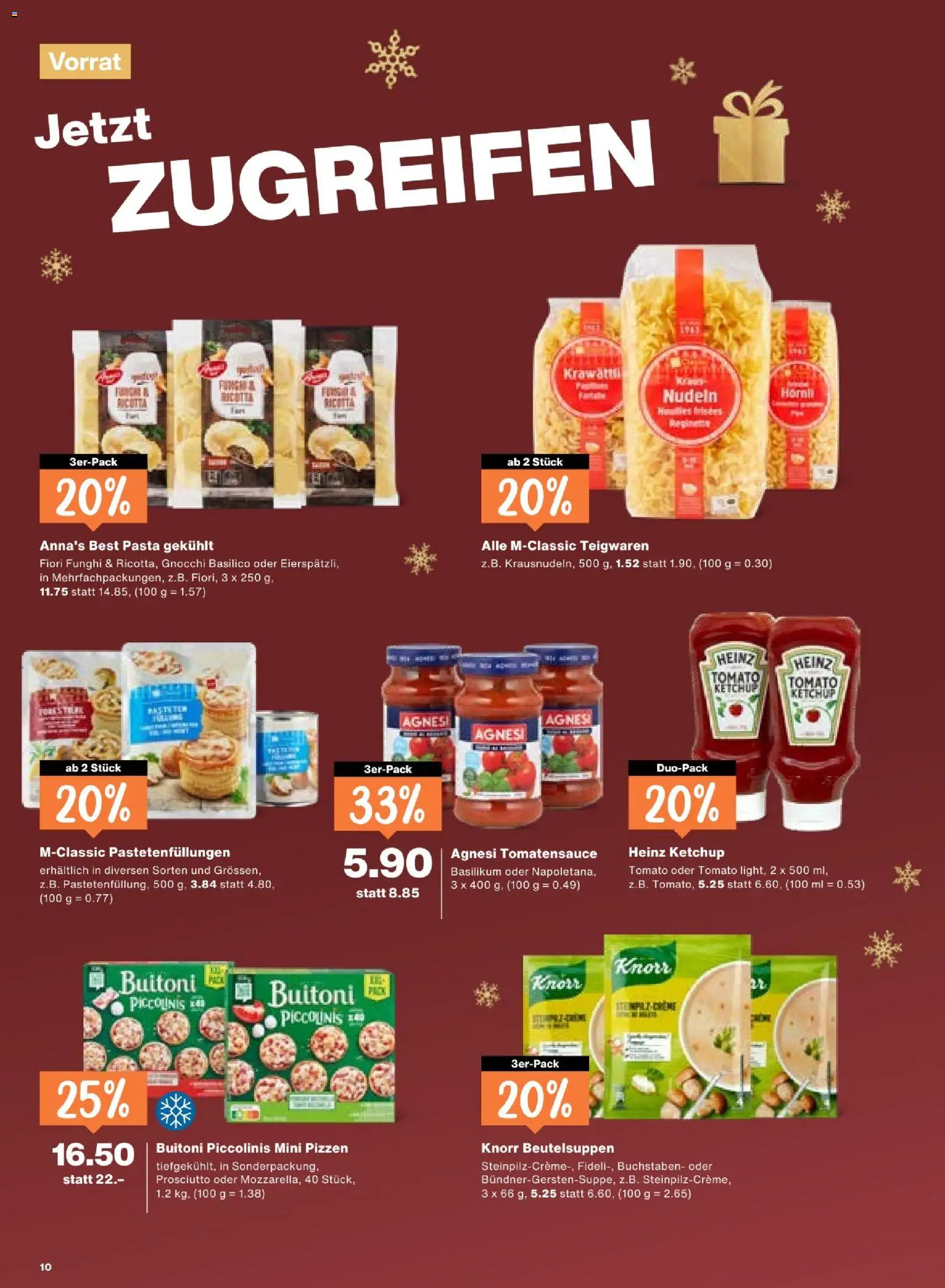 Migros Aktionen – gültig ab 23.12.2025 | Seite: 10 | Produkte: Teigwaren, Nudeln, Pasta, Creme