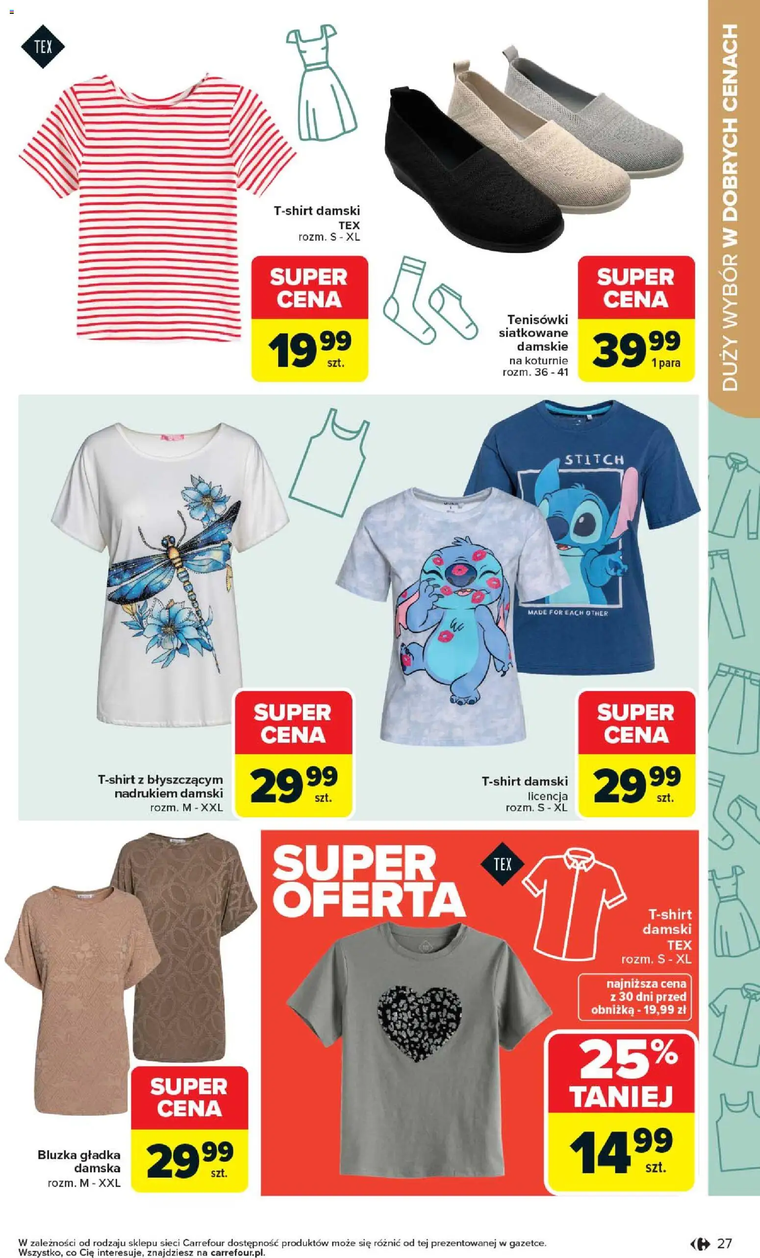 Carrefour gazetka - Łap super okazje od 27.04.2026 | Strona: 27 | Produkty: Bluzka, Tenisówki
