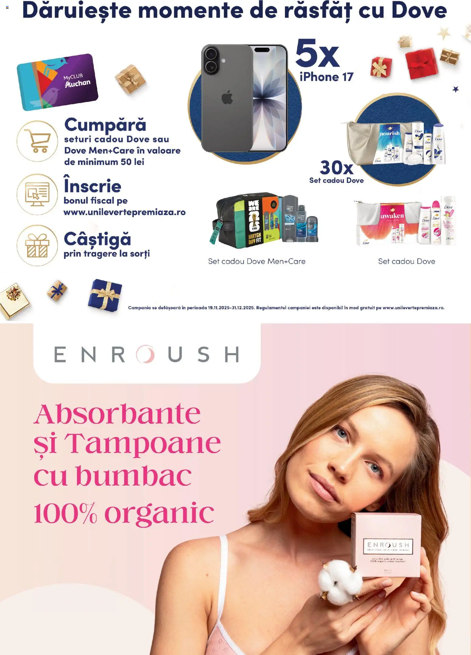 Noul catalog Auchan – valabil de la 03.12.2025 | Pagină: 32 | Produse: Absorbante, Tampoane