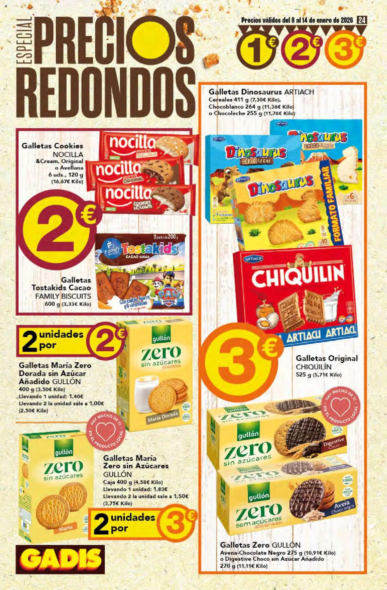 Gadis - folleto │ válido desde el 08.01.2026 | Página: 24 | Productos: Cereales, Galletas, Φρυγανιές σικάλεως, Caja