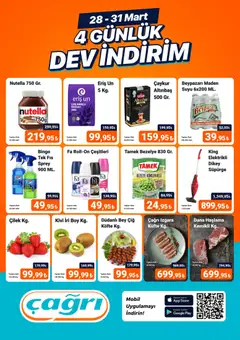28.03.2026 tarihinden itibaren geçerli olan Çağrı Market kataloğu önizlemesi