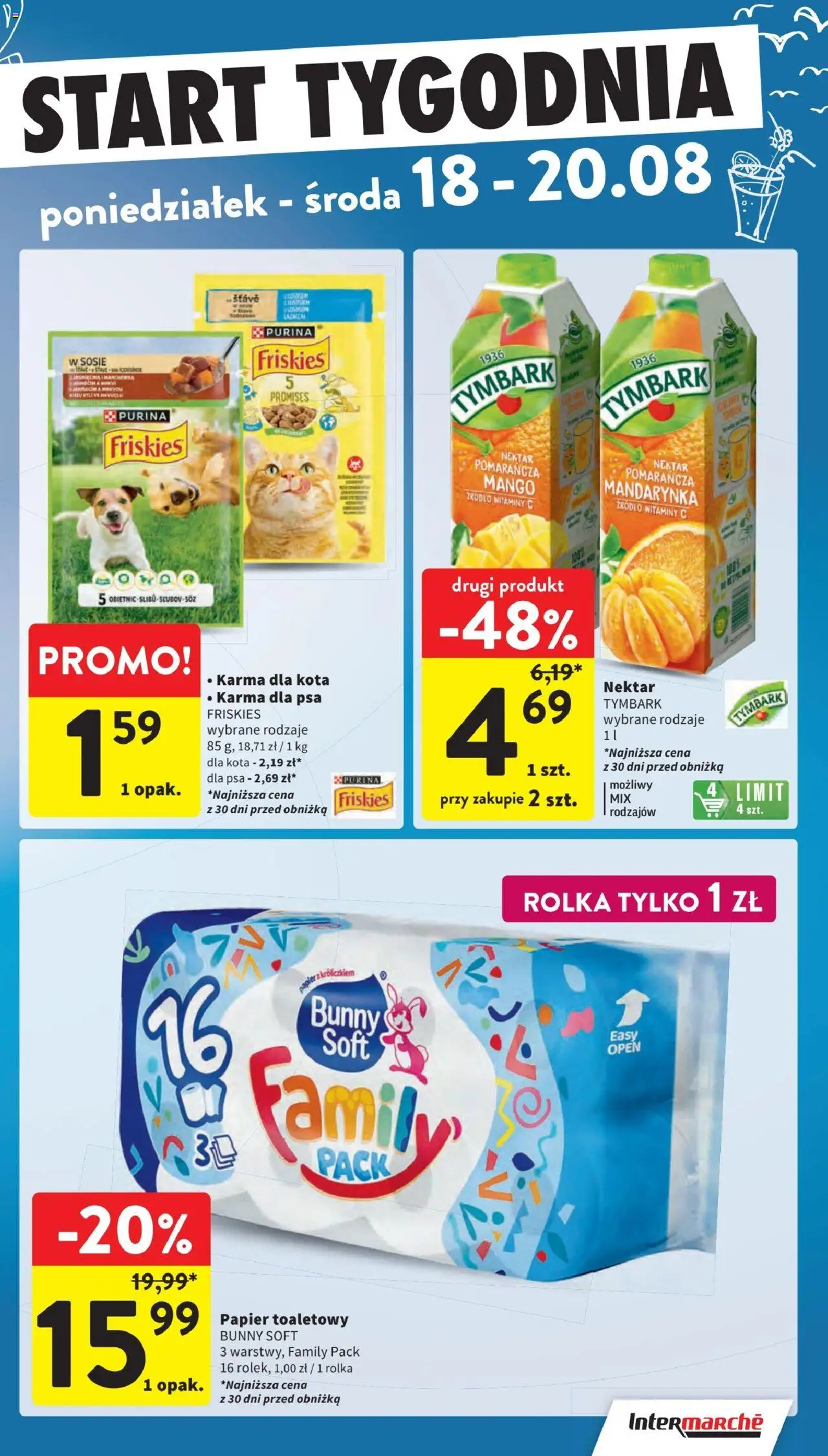 Intermarche Gazetka od 13.08.2025 | Strona: 45 | Produkty: Mango, Papier toaletowy, Karma dla kota, Karma dla psa