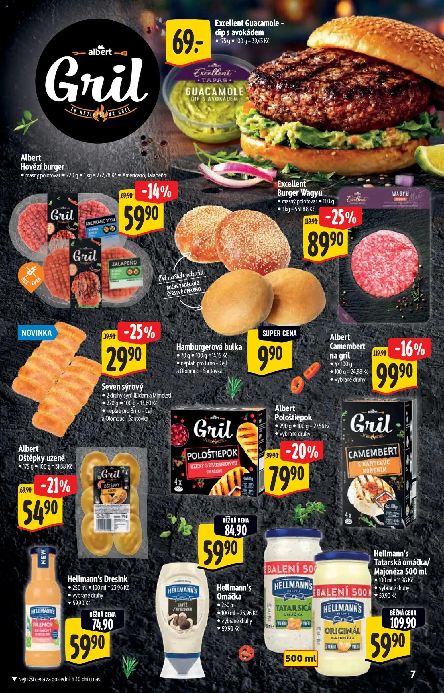 Albert katalog - Hypermarket od 22.04.2026 | Strana: 7 | Produkty: Burger, Hovězí, Hamburgerová bulka, Majonéza