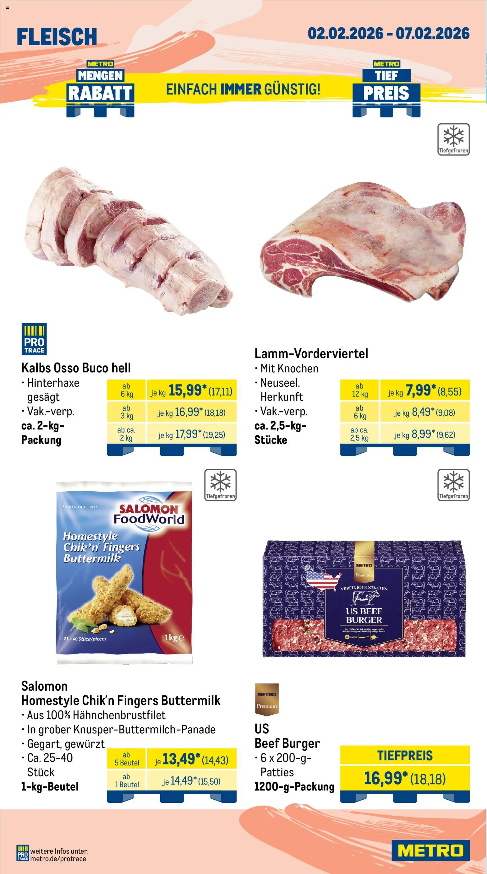 Metro Prospekt 	 – gültig ab 02.02.2026 | Seite: 4 | Produkte: Burger, Fleisch