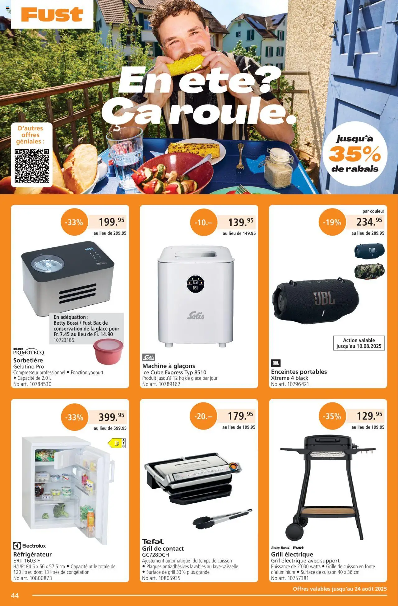 Fust Aktionen FR ab 28.07.2025 | Seite: 44 | Produkte: Glace, Grill