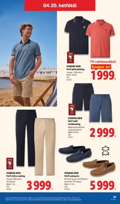 ESMARA MEN Férfi twill rövidnadrág, Magas pamuttartalmú anyag elasztánnal, Méret: M-XXL - amely érvényes a következő dátumtól: 16.04.2026 | Oldal: 39 | Termékek: Mokaszin, Bor, Nadrág, Rövidnadrág