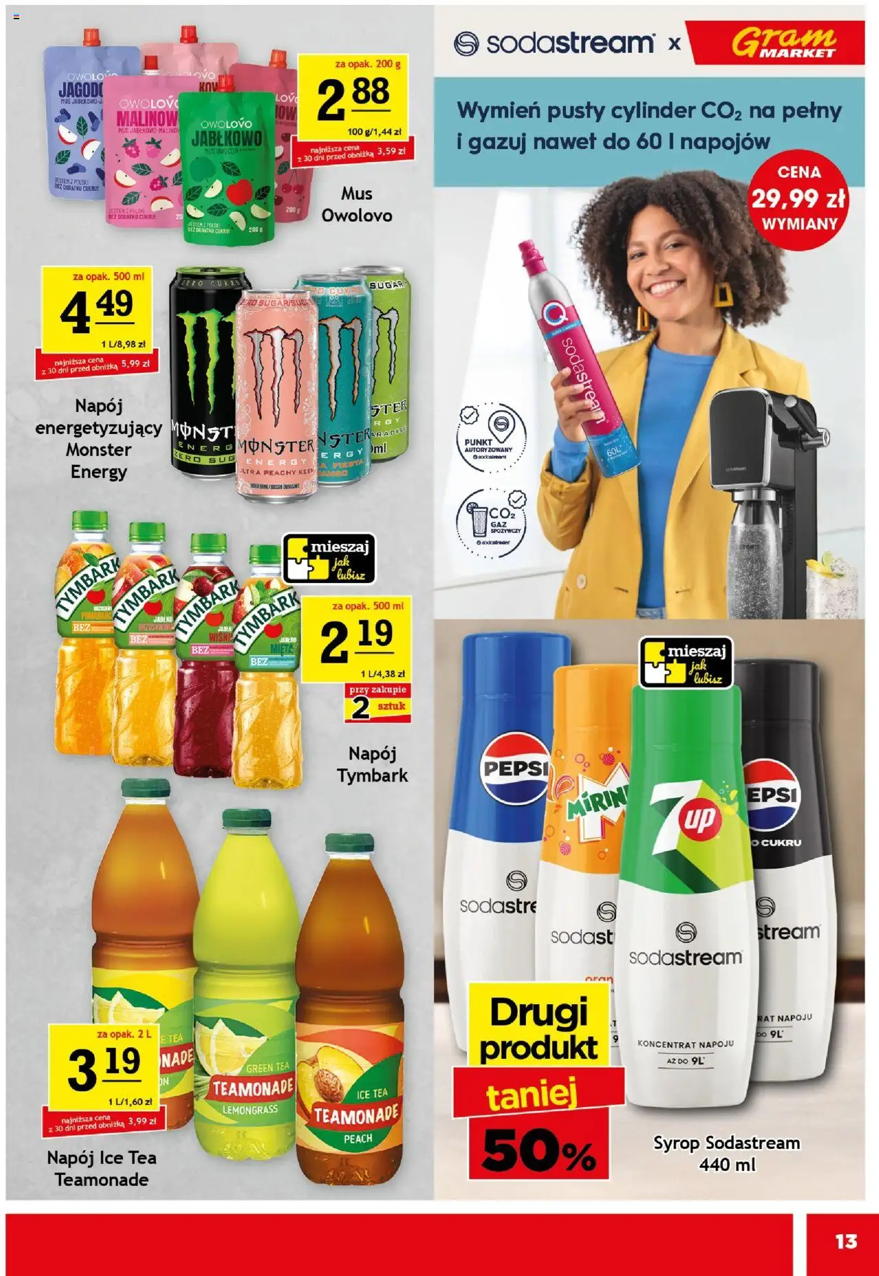 Gram Market Gazetka od 17.09.2025 | Strona: 13 | Produkty: Ice Tea, Pepsi, Mięta, Sodastream