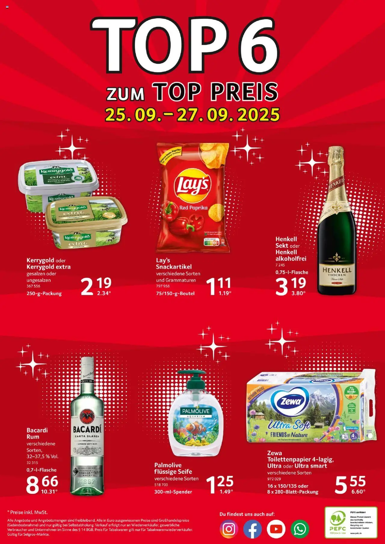 Selgros Prospekt 	 – gültig ab 25.09.2025 | Seite: 20 | Produkte: Top, Rapsöl, Zewa, Toilettenpapier