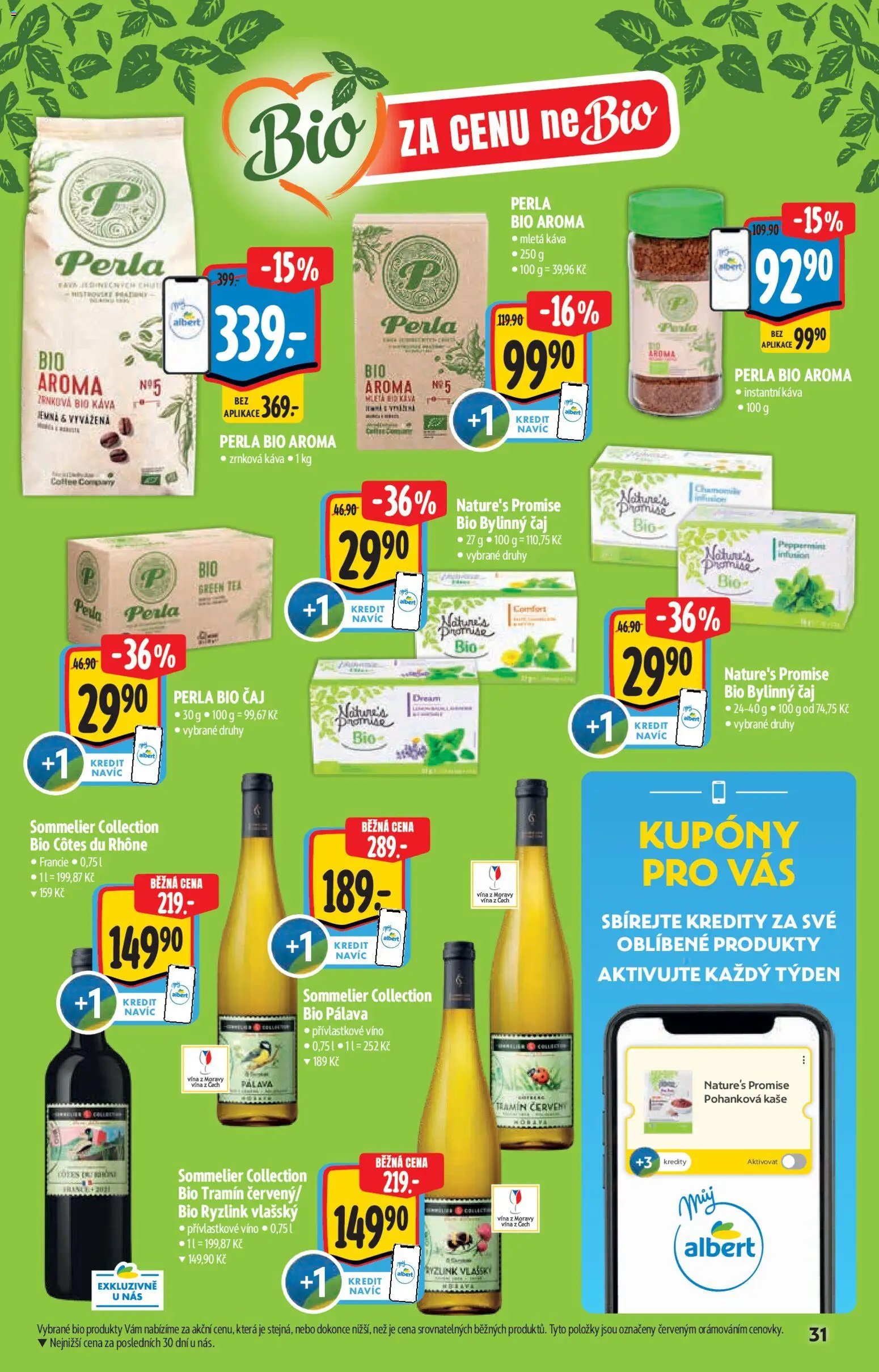 Albert katalog - Hypermarket od 14.01.2026 | Strana: 31 | Produkty: Káva Perla, Víno, Zrnková káva, Mletá káva