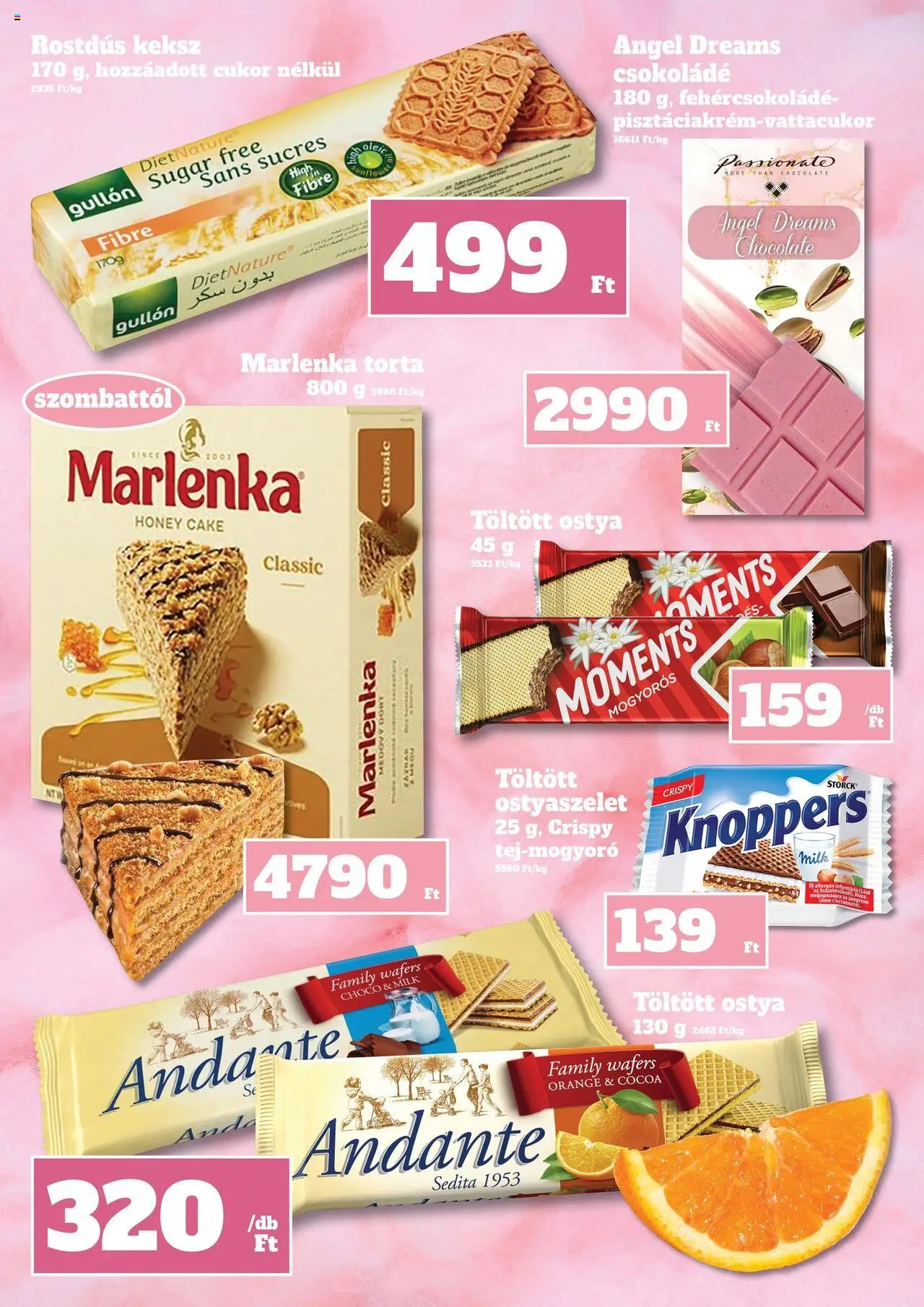Family Diszkont akciós ujság - amely érvényes a következő dátumtól: 14.08.2025 | Oldal: 19 | Termékek: Torta, Ostyaszelet, Csokoládé, Keksz