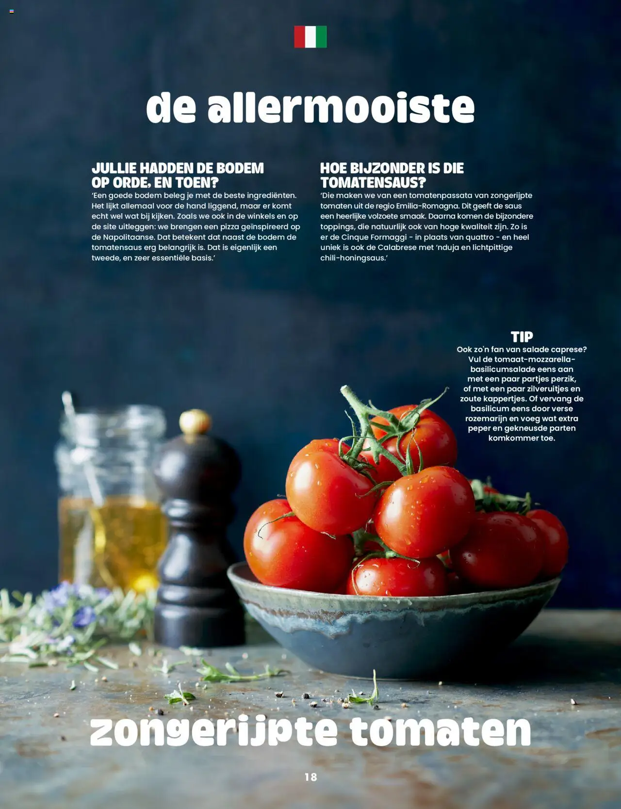  | Pagina: 18 | Producten: Komkommer, Pizza, Salade, Peper