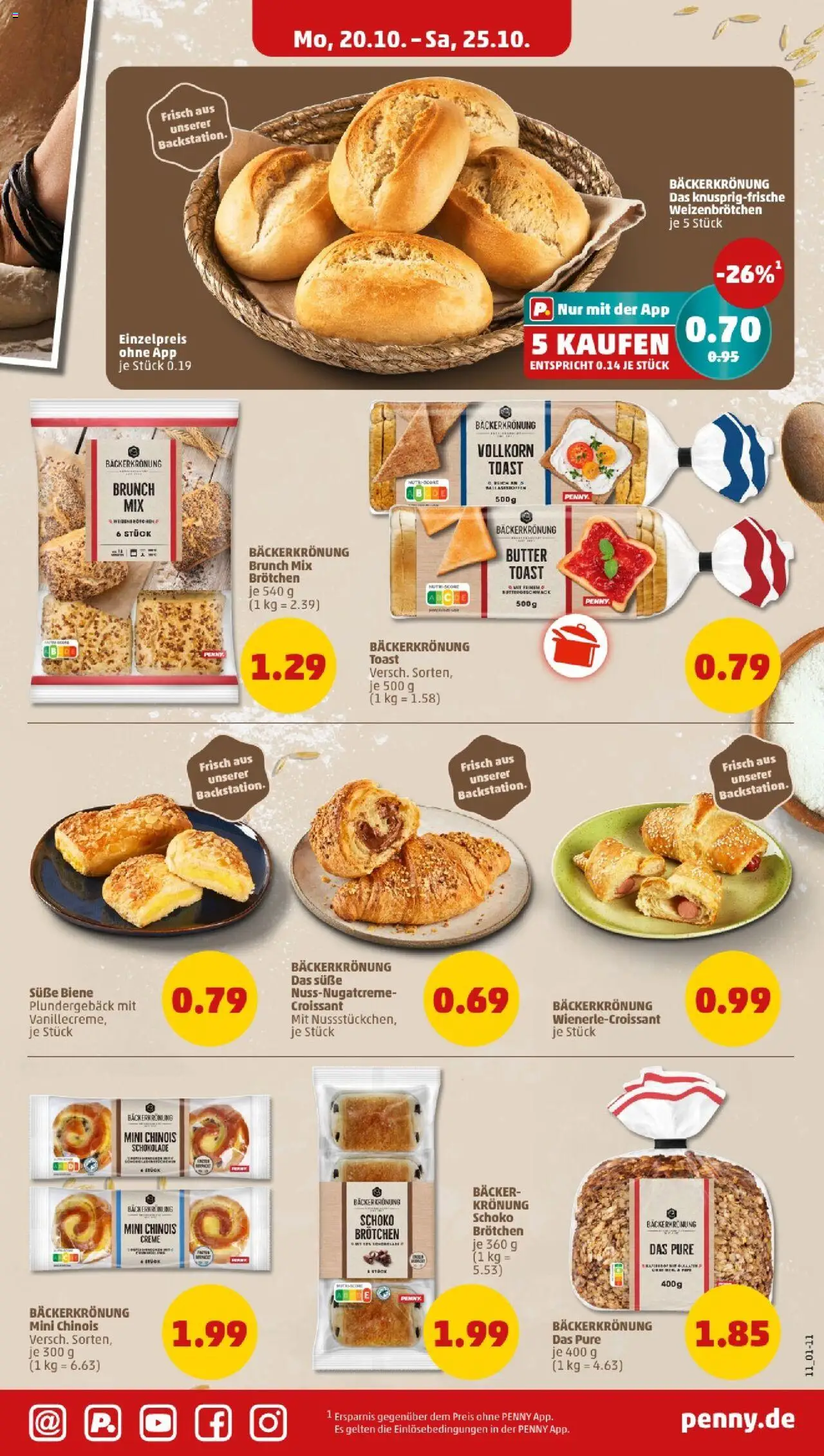 Penny - Berlin – gültig ab 20.10.2025 | Seite: 11 | Produkte: Butter, Toast, Creme, Croissant