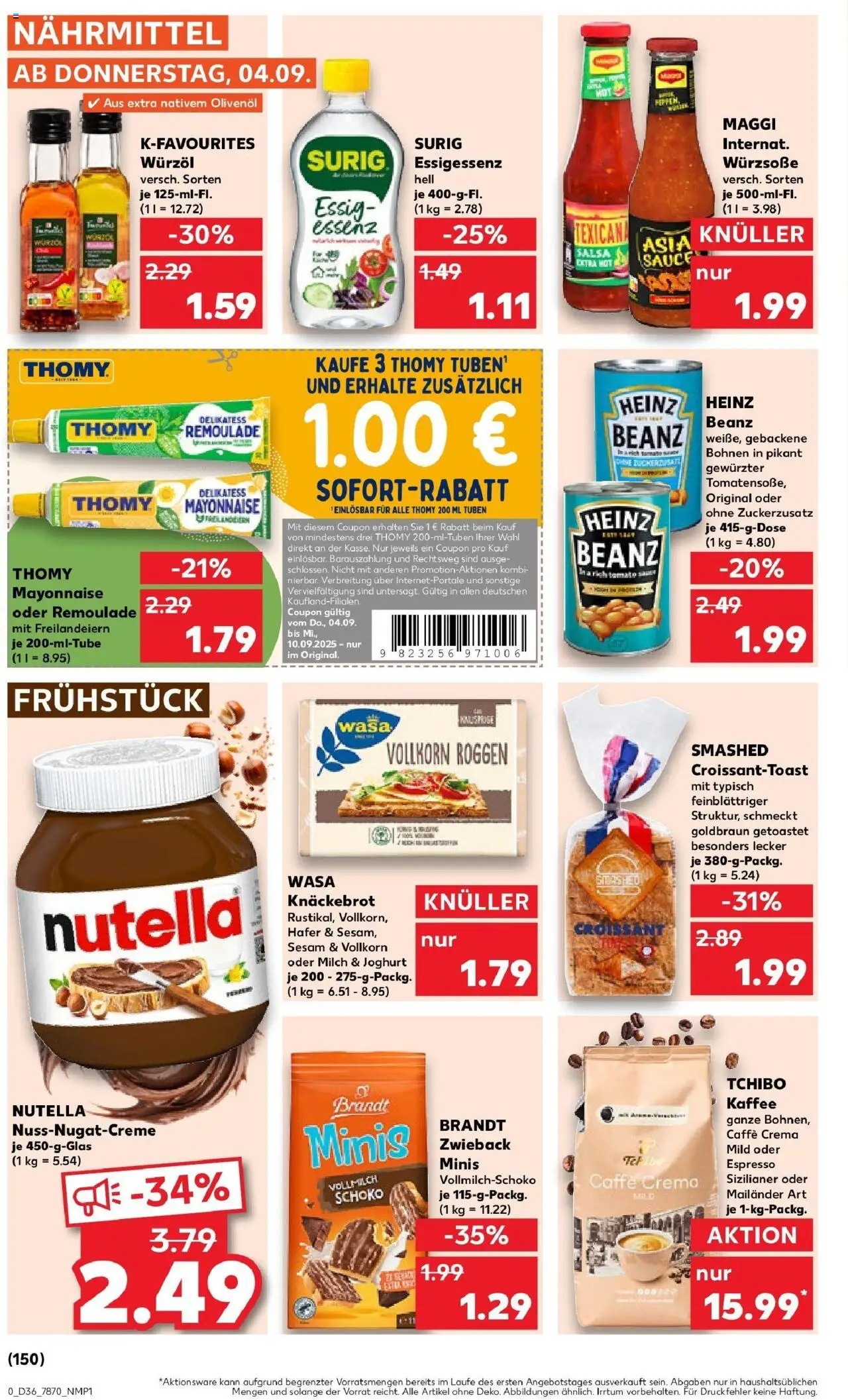 Kaufland prospekt Dreieich	 – gültig ab 07.09.2025 | Seite: 34 | Produkte: Maggi, Kaffee, Olivenol, Nutella