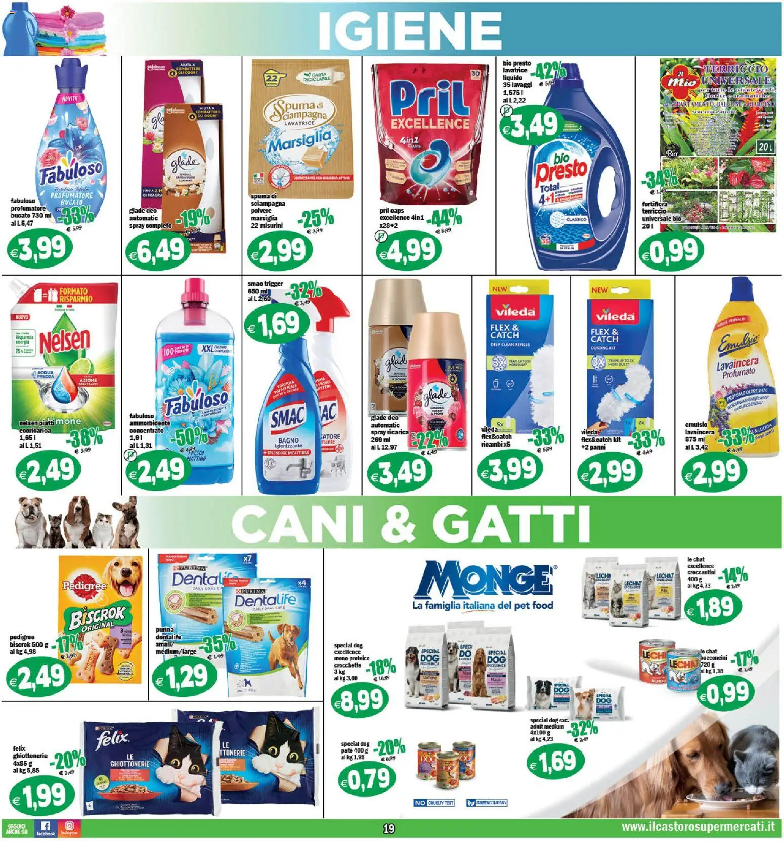 Volantino Il Castoro del 07.04.2026 | Pagina: 19 | Prodotti: Paté, Ammorbidente, Acqua, Terriccio