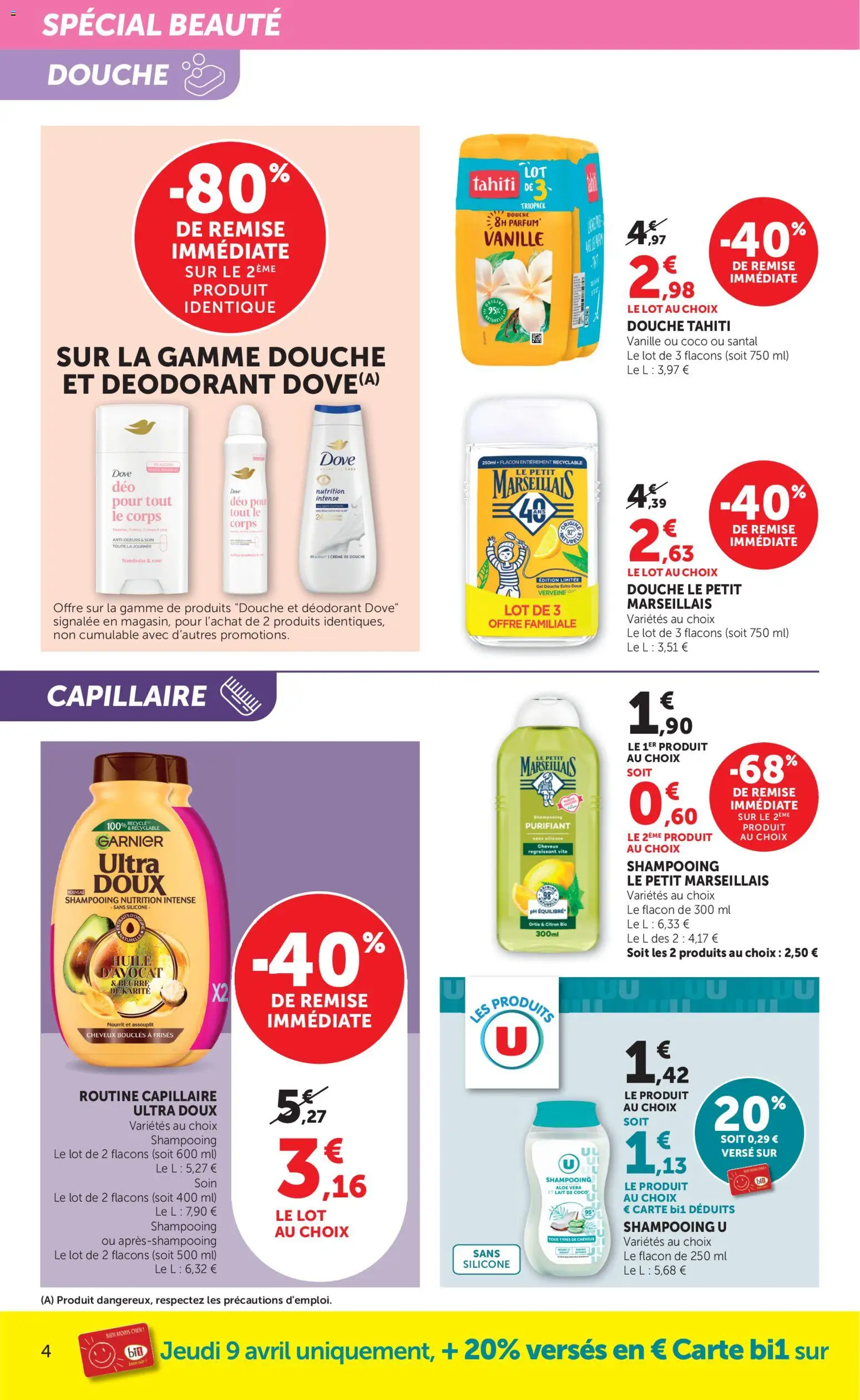 {H1} | Page: 4 | Produits: Framboise, Shampooing, Déodorant, Beurre