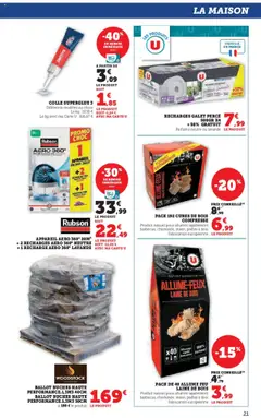 Super U - Prévisualisation de Super U catalogue la maison à prix bas valide à partir de 07.10.2025 | Page: 21 | Produits: Allume feu, Lavande, Barbecue, Colle