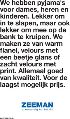 Zeeman - Folder - Voorbeeld van een folder van Zeeman, geldig van 25.10.2025 | Pagina: 2 | Producten: Velours, Kan, Bank