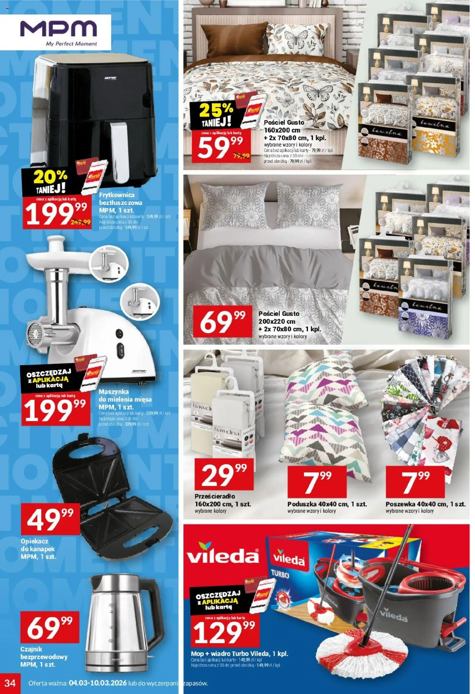 Twój Market gazetka od 04.03.2026 | Strona: 34 | Produkty: Karta, Czajnik, Opiekacz, Frytkownica