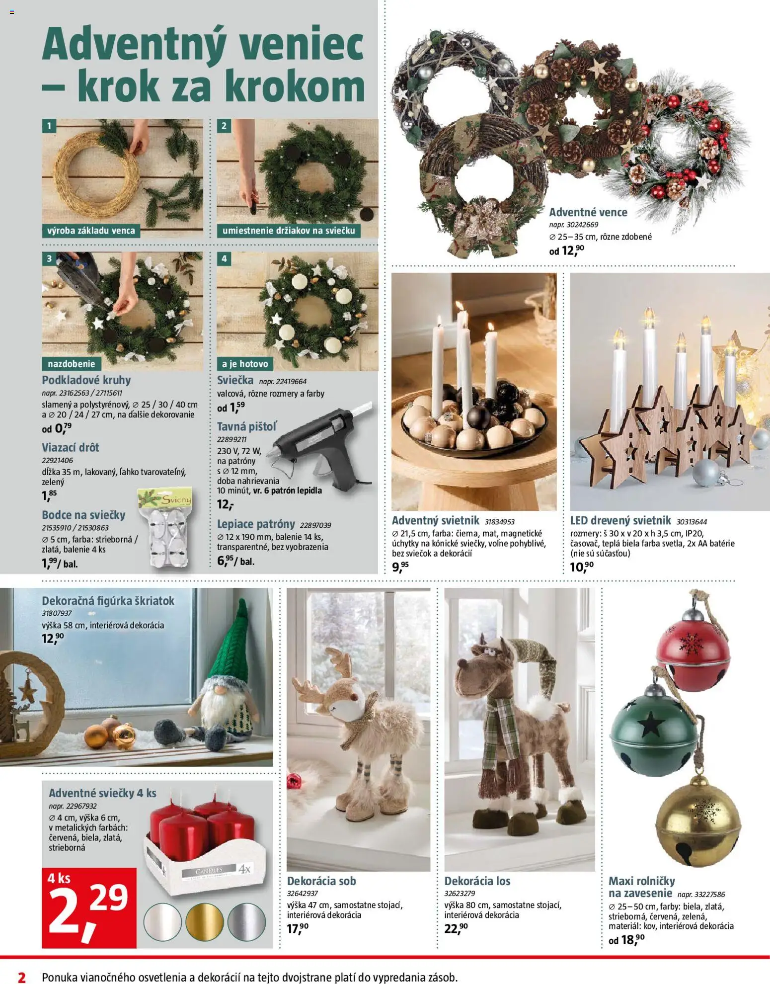 Nové Bauhaus akcie – leták je platný od 03.11.2025 | Strana: 2 | Produkty: Úchytky, Led, Sviečky, Svietnik