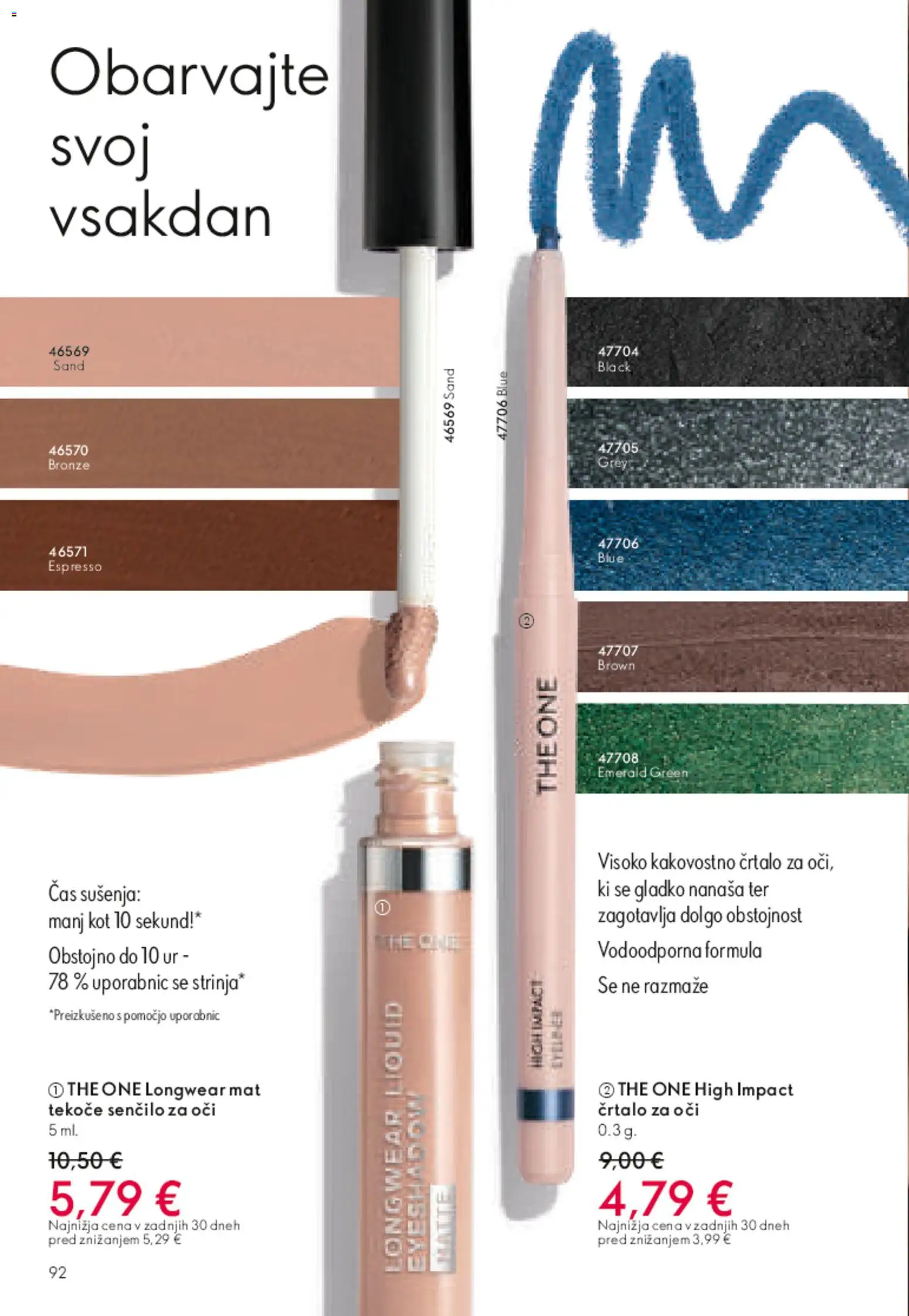 Novi Oriflame katalog ponudbe – veljaven od 01.04.2026 | Stran: 91 | Izdelki: Sencilo za oci, Crtalo za oci, Senčilo