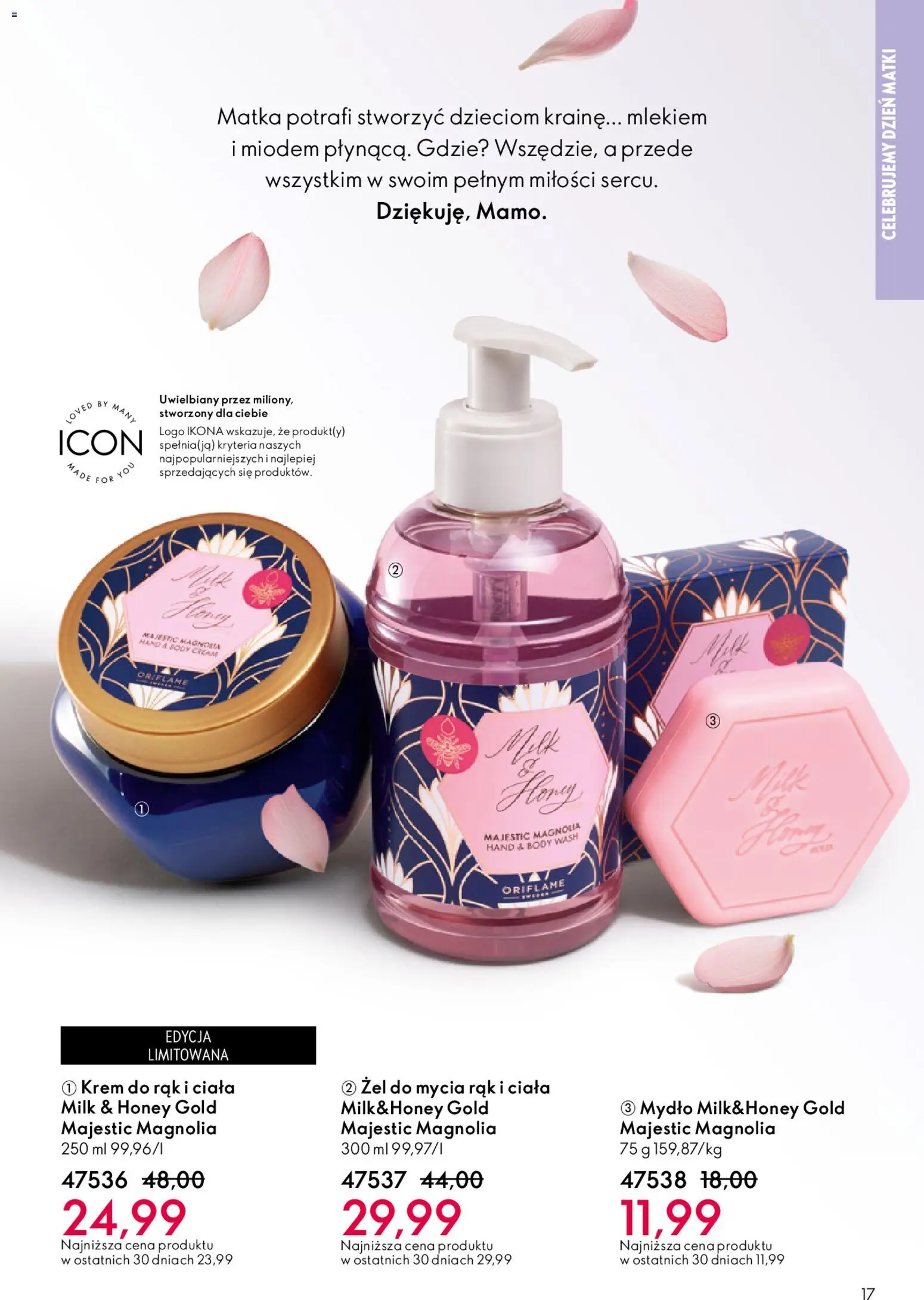 Oriflame Katalog 7 2026 od 06.05.2026 | Strona: 17 | Produkty: Body, Krem do rąk, Mydło, Krem