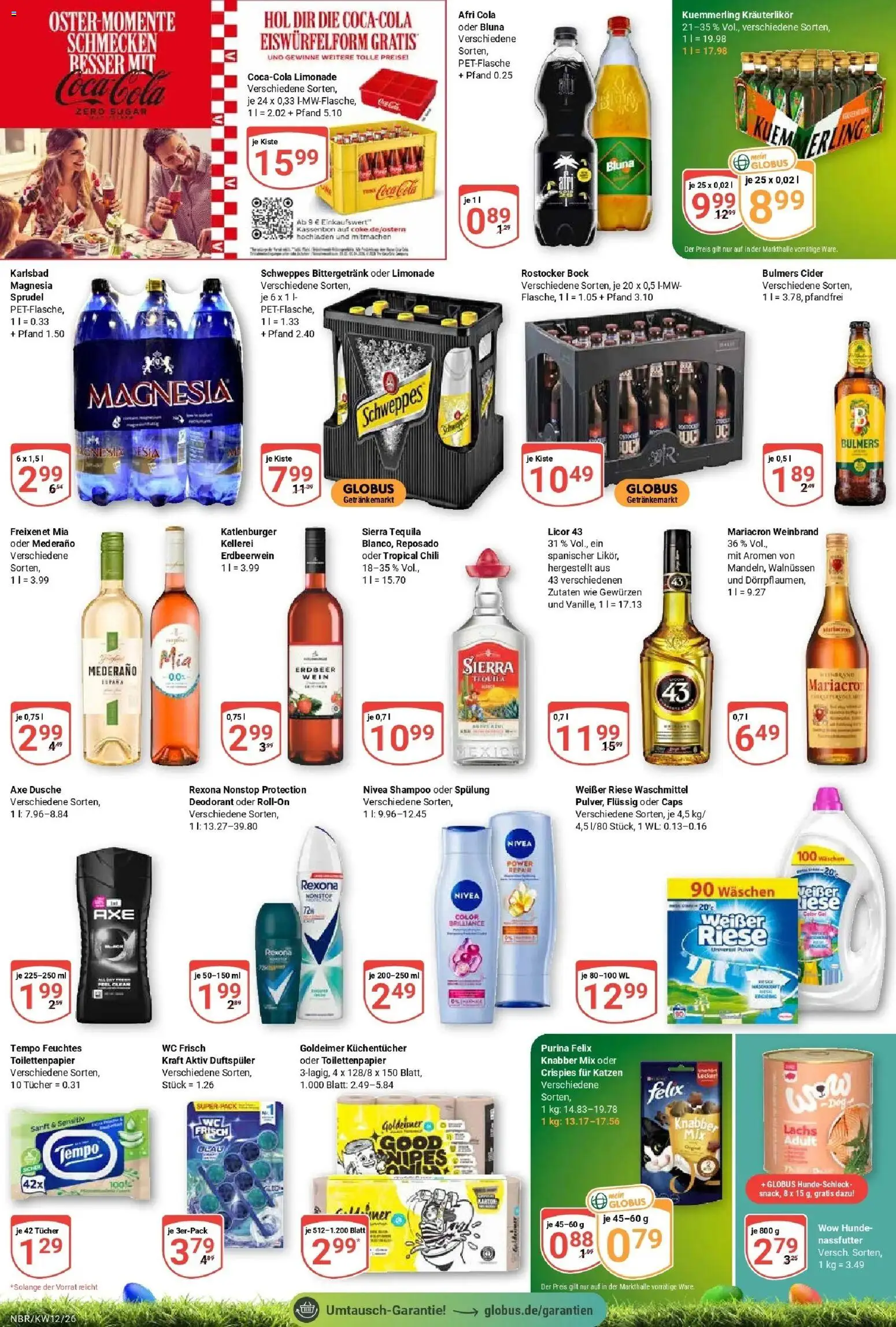 Globus prospekt Neubrandenburg	 – gültig ab 15.03.2026 | Seite: 5 | Produkte: Coca cola, Cola, Schweppes, Tempo