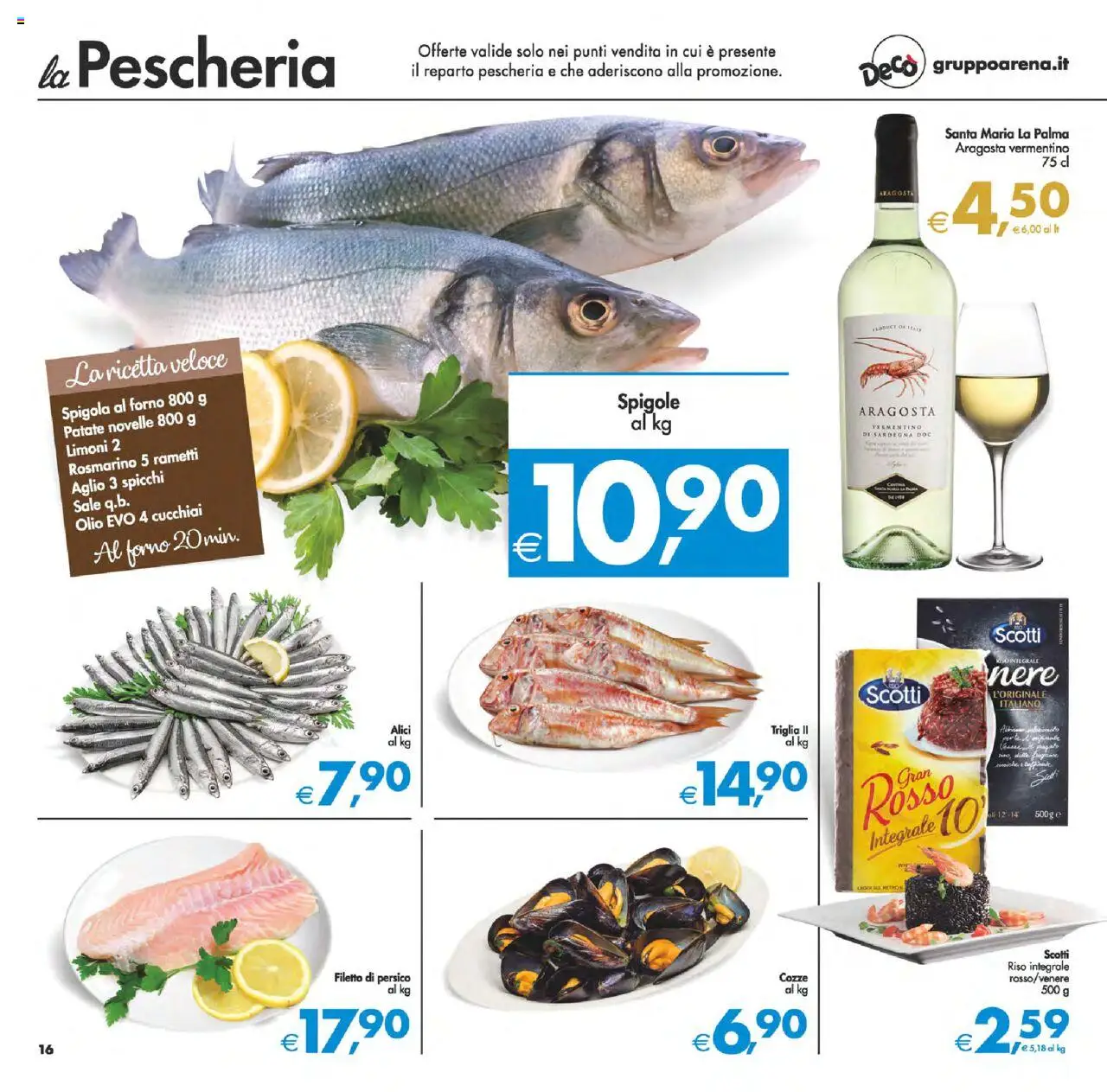 Volantino Decò del 14.10.2025 | Pagina: 19 | Prodotti: Riso, Aglio, Spigola, Forno