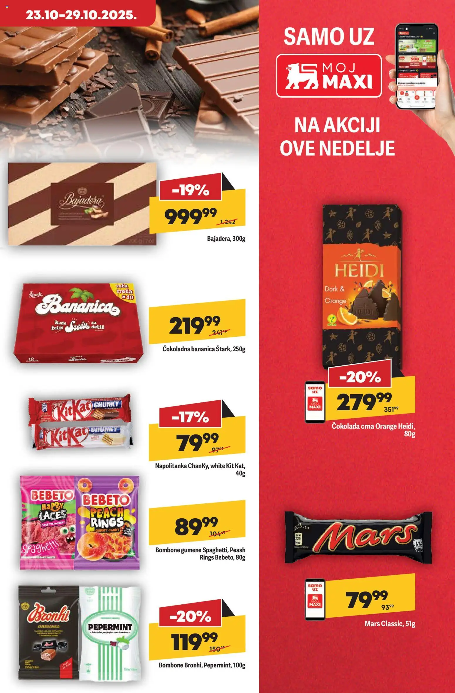 Mega Maxi katalog - važi od 23.10.2025 | Strana: 19 | Proizvode: Bombone, Candy, Čokolada