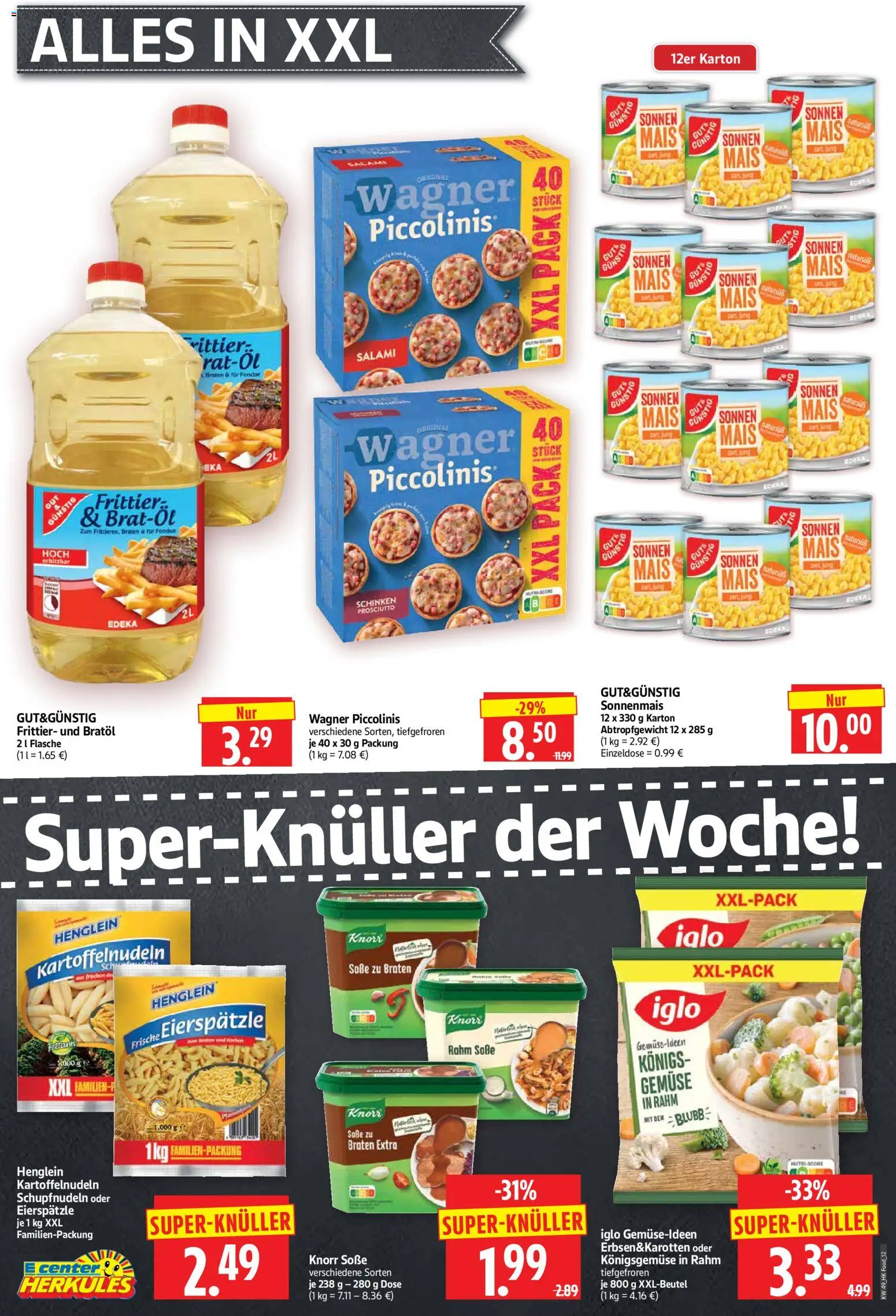 HERKULES Prospekt 	 – gültig ab 01.12.2025 | Seite: 12 | Produkte: Knorr, Gemüse, Piccolinis, Fondue