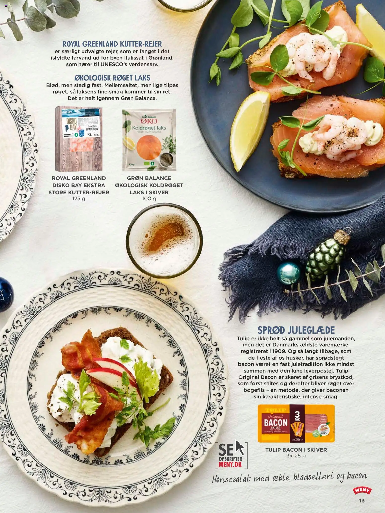 Meny tilbudsavis – gyldig fra 28.11.2025 | Side: 13 | Produkter: Bladselleri, Bacon, Søm