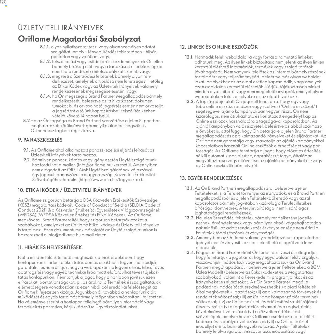 Oriflame akciós ujság - amely érvényes a következő dátumtól: 28.04.2024 | Oldal: 120