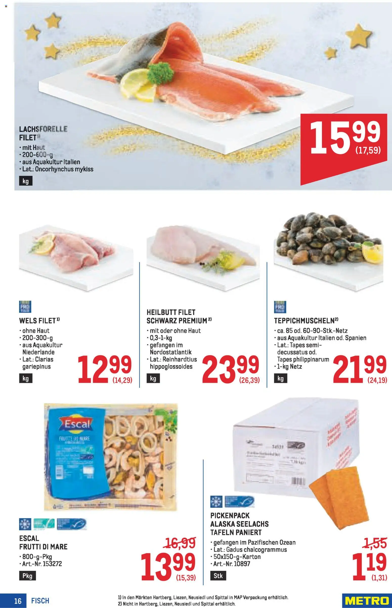 Metro angebote Profi gültig ab 13.11.2025 | Seite: 16 | Produkte: Fisch