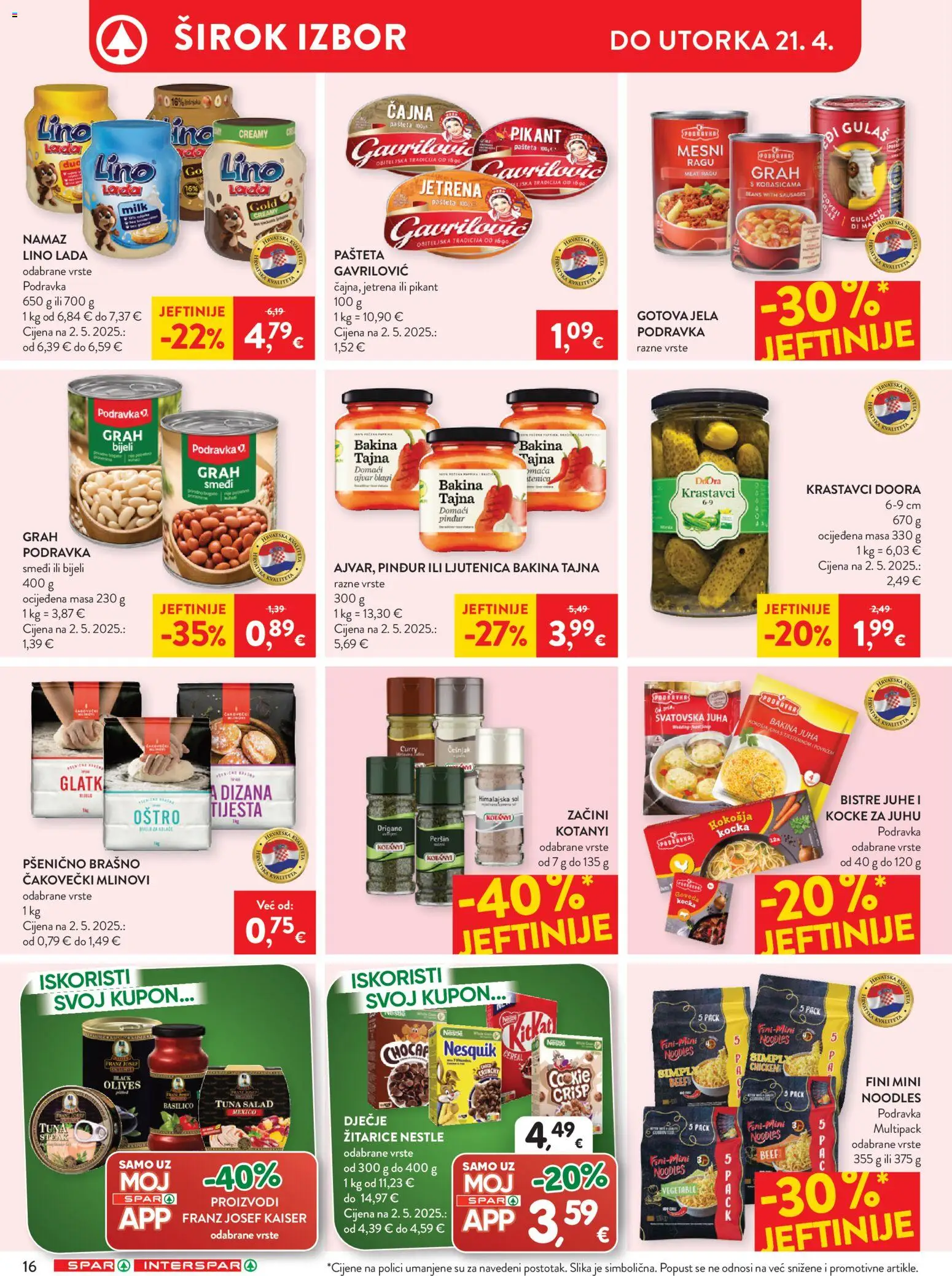Spar katalog | vrijedi od 15.04.2026 | Stranica: 19 | Proizvodi: Podravka, Ajvar, Sol, Pinđur