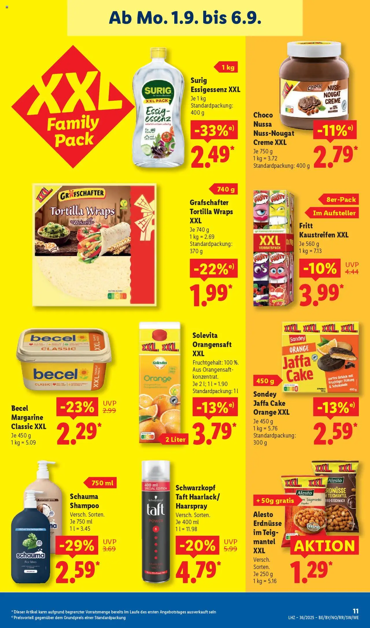 Lidl Prospekt Lüchow	 - gültig ab dem 01.09.2025 | Seite: 19 | Produkte: Erdnüsse, Essig, Creme, Paprika