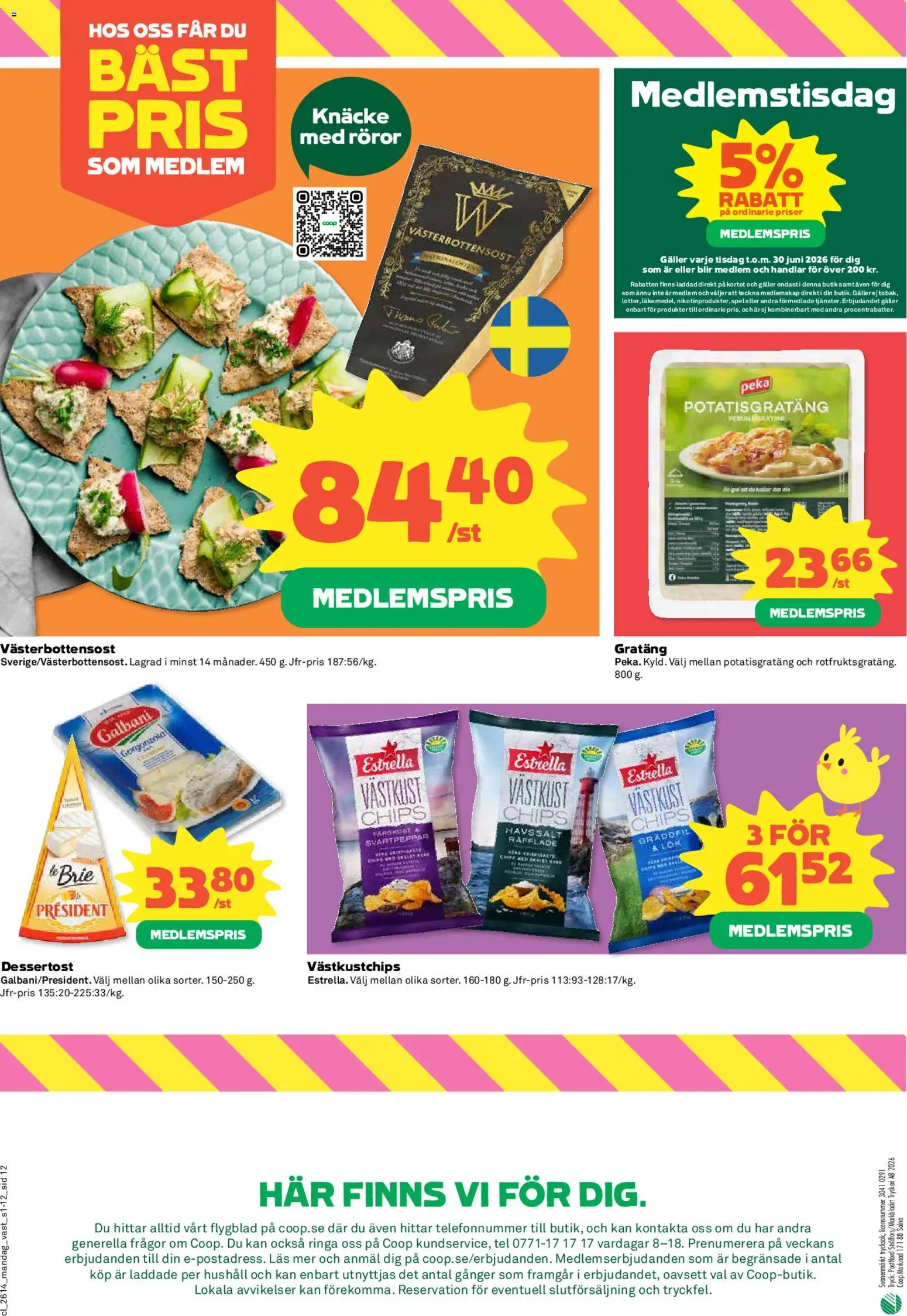Coop reklamblad aktuell från 30.03.2026 | Sida: 12 | Produkter: Galler, Chips, Potatisgratäng