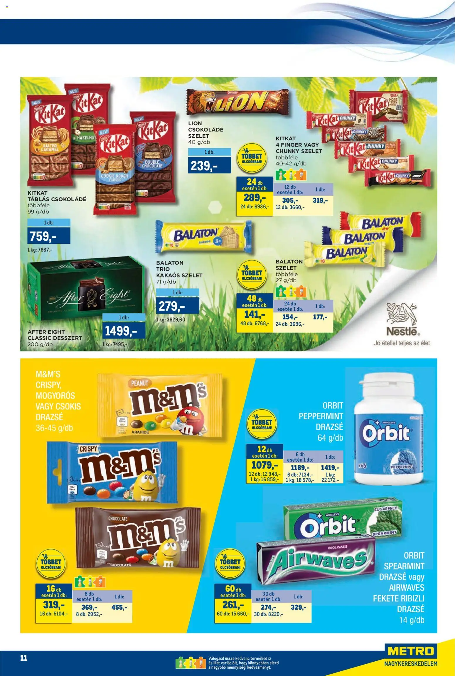 Metro akciós ujság - amely érvényes a következő dátumtól: 16.04.2026 | Oldal: 11 | Termékek: Drazsé, Csokoládé