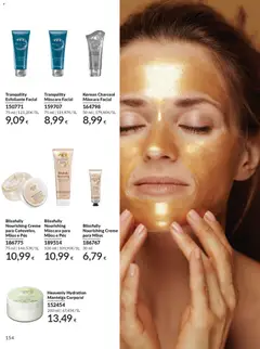 Pré-visualização Blissfully Nourishing Creme para Cotovelos, Mãos e Pés, Nourishing cream for elbows, hands and feet. 75 ml válido de 01.04.2026 | Página: 154 | Produtos: Máscara facial, Creme para mãos, Manteiga, Creme