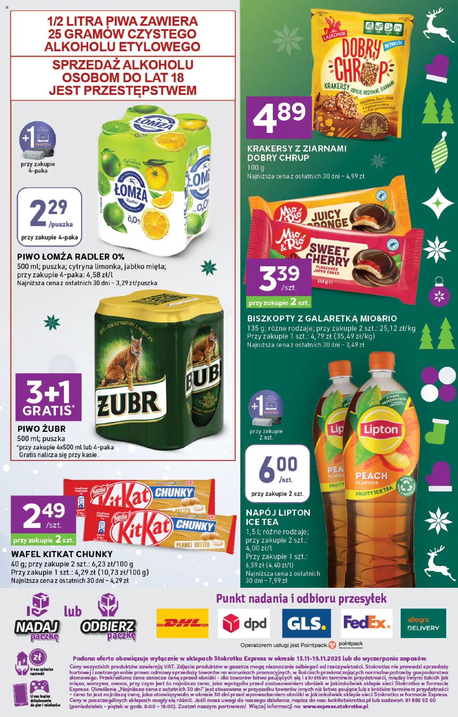 Stokrotka Gazetka - Express od 13.11.2025 | Strona: 6 | Produkty: Piwo żubr, Galaretka, Stokrotka, Piwo