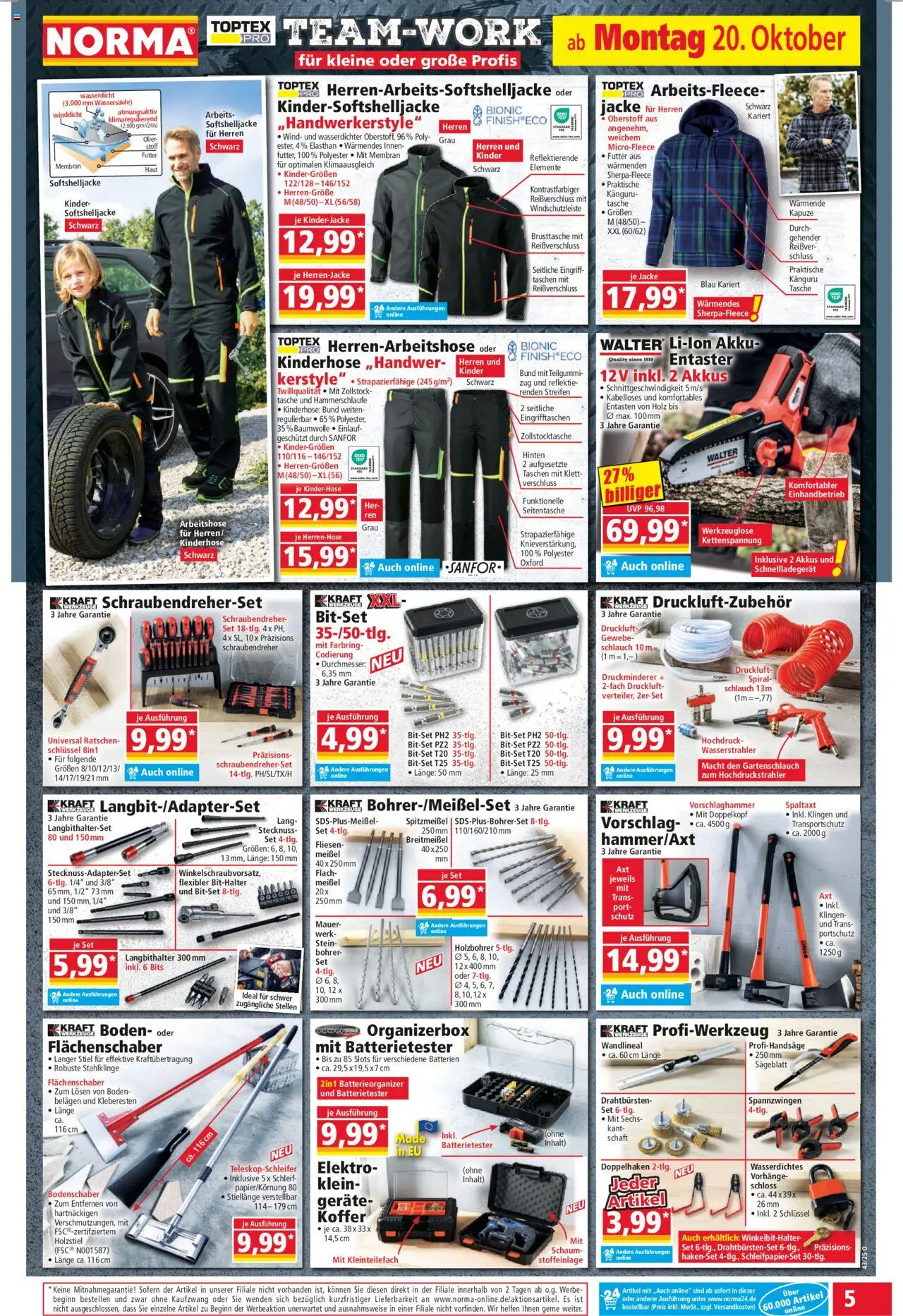 Norma Prospekt 	 – gültig ab 20.10.2025 | Seite: 5 | Produkte: Tasche, Finish, Jacke, Koffer
