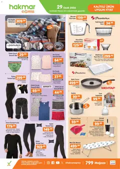 29.01.2026 tarihinden itibaren geçerli olan Hakmar Express kataloğu önizlemesi | Sayfa: 2 | Ürünler: Battaniye, Banyo, Tepsi, Fırın