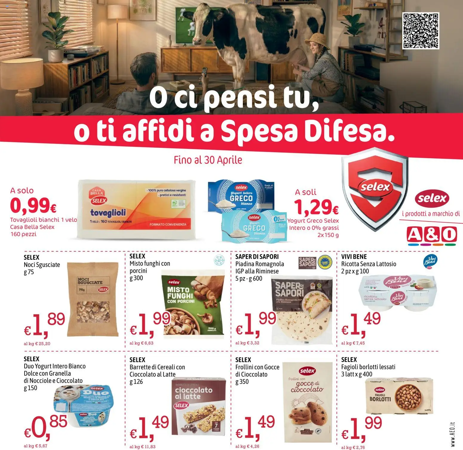 Volantino A&O del 09.04.2026 | Pagina: 5 | Prodotti: Yogurt greco, Fagioli, Funghi, Piadina