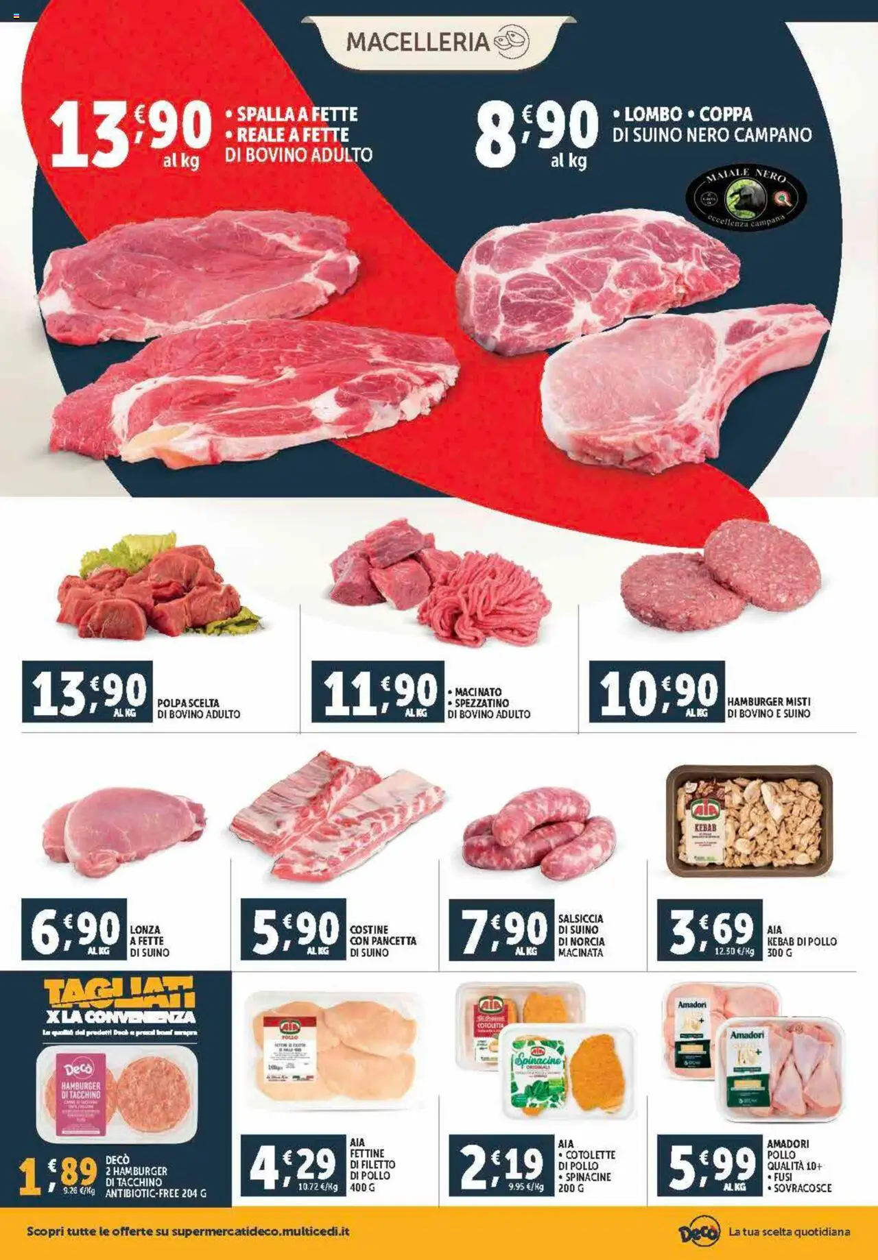 Volantino Decò del 21.08.2025 | Pagina: 4 | Prodotti: Pollo, Maiale, Suino, Hamburger