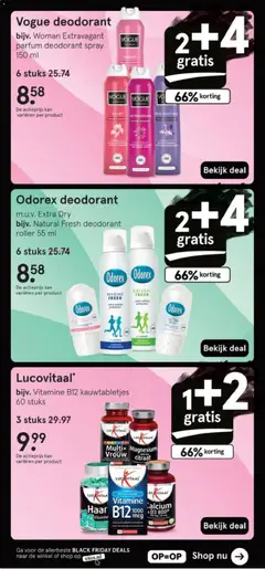 Vogue deodorant, bijv. Woman Extravagant parfum deodorant spray 150 ml - Voorbeeld van een folder van Etos, geldig van 24.11.2025 | Pagina: 8 | Producten: Deodorant, Kan, Parfum