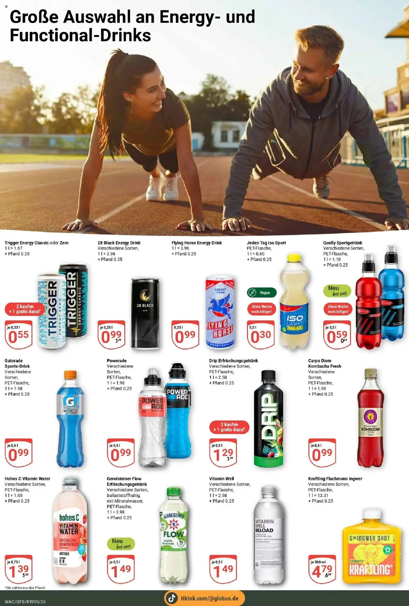 Globus Prospekt Markkleeberg – gültig ab 23.02.2026 | Seite: 15 | Produkte: Grapefruit, Powerade, Hohes c, Gerolsteiner