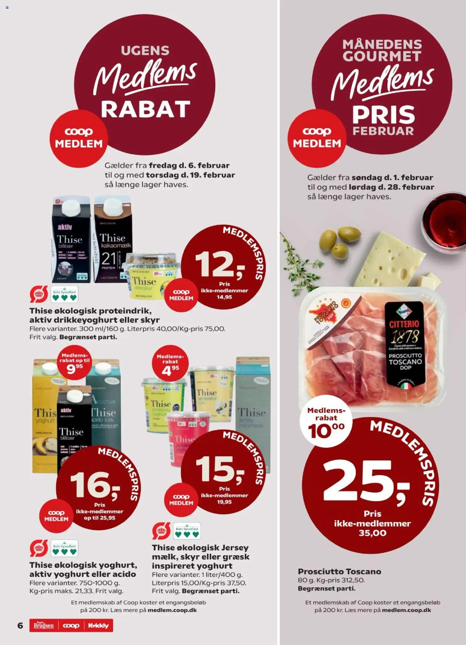 Super Brugsen tilbudsavis – gyldig fra 06.02.2026 | Side: 6 | Produkter: Blåbær, Yoghurt, Kakaomælk, Drikkeyoghurt