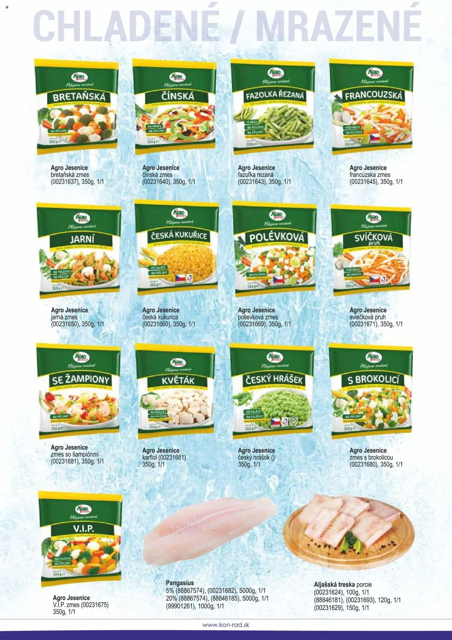 Nové KON - RAD akcie – leták je platný od 08.12.2025 | Strana: 60 | Produkty: Karfiol, Hrášok, Kukurica, Treska