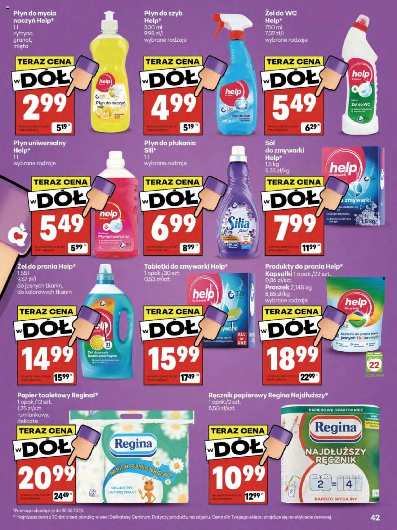 Delikatesy Centrum Gazetka od 19.06.2025 | Strona: 42 | Produkty: Cytryna, Delikatesy, Kapsułki do prania, Ręcznik papierowy