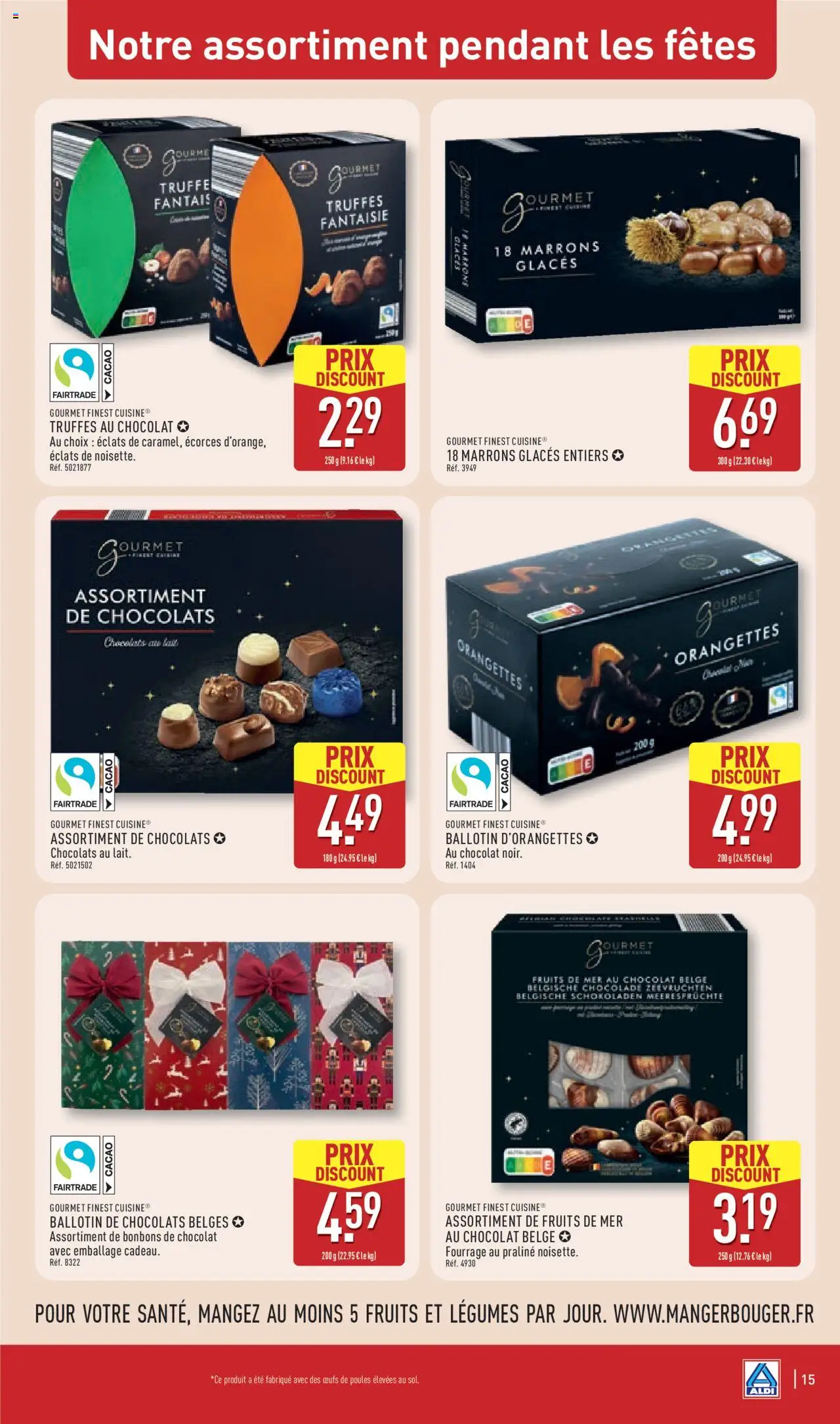 {H1} | Page: 19 | Produits: Glaces, Chocolats belges, Œufs, Bonbons