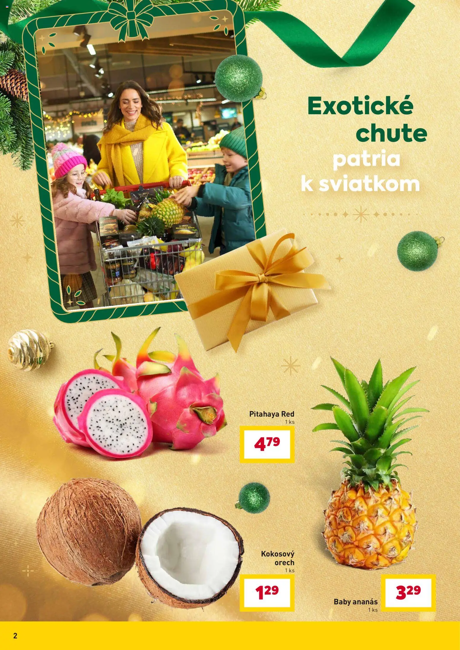 Nové Billa akcie – leták je platný od 10.12.2025 | Strana: 2 | Produkty: Kokosový orech, Ananás