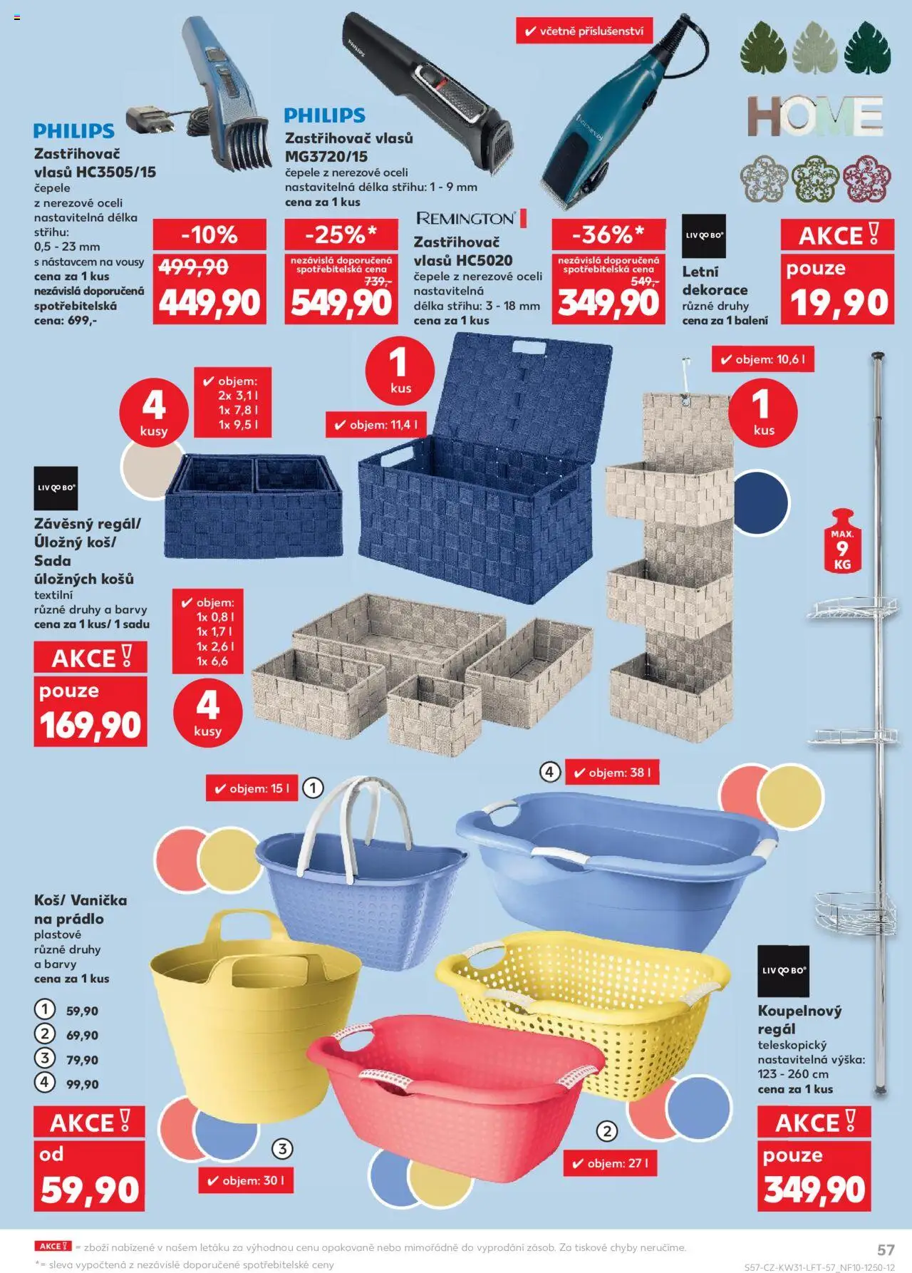 Kaufland leták - Liberec od 30.07.2025 | Strana: 57 | Produkty: Zastřihovač, Barvy, Koupelnový regál, Dekorace
